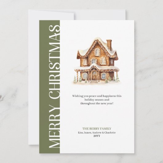 Classy Neutral Tones Christmas Greeting Template Feestdagenkaart (Voorkant)