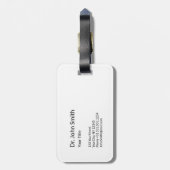 Classy Noble Medical Asclepius Elegant Gold Silver Bagagelabel (Achterkant verticaal)