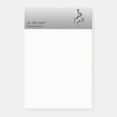 Classy Noble Medical Elegant Black White Asclepius Post-it® Notes (Voorkant)