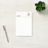 Classy Noble Medical Elegant Gold Silver Asclepius Post-it® Notes (Kantoor)