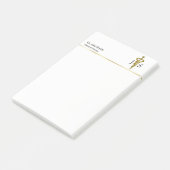 Classy Noble Medical Elegant Gold Silver Asclepius Post-it® Notes (Schuin)