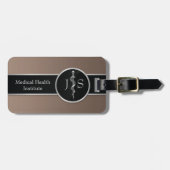 Classy Noble Medical Rod van Asclepius Silver Bagagelabel (Voorkant horizontaal)