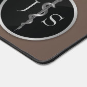 Classy Noble Silver Rod of Asclepius Medical Bureaumat (Hoek)