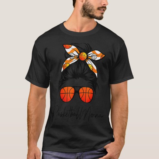 Classy Nonna Life Messy Hair Bun Basketball Moeder T-shirt (Voorkant)