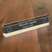 Classy notaris Executive Desk Naam Borden Naambordje (Zijkant)