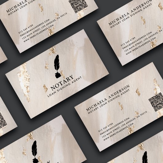 Classy Notaris Lening Signing Agent QR Code Gouden Visitekaartje