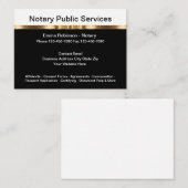 Classy notaris openbare upscale Visitekaartjes (Voorkant / Achterkant)