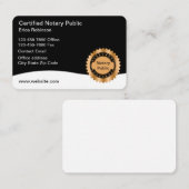 Classy notaris openbare zegel thema Visitekaartjes (Voorkant / Achterkant)