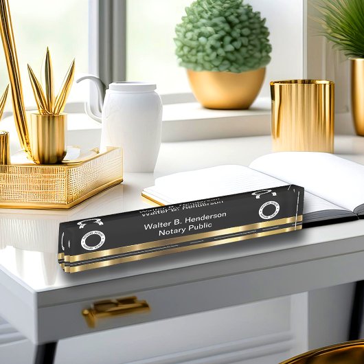 Classy notaris publiek naambordje