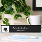 Classy Notary Public Staff Desk Plaque Naambordje