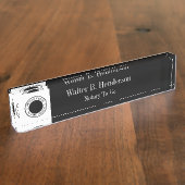 Classy Notary Public Staff Desk Plaque Naambordje (Zijkant)