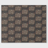 Classy Notenkraker Soldaten Bruin Traditioneel Cadeaupapier (Vlak)