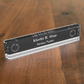 Classy Notional Executive Desk Name Borden Naambordje (Zijkant)