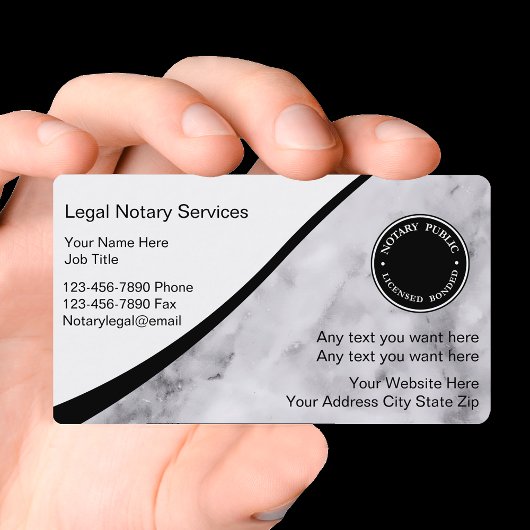 Classy Notional Public Business Card-sjabloon Visitekaartje