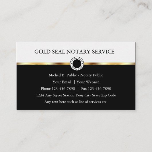 Classy Notional Public Design Visitekaartje (Voorkant)