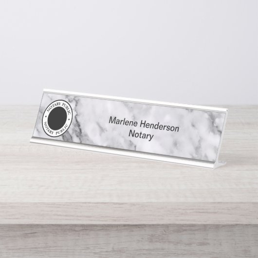 Classy Notional Public Emblem Office Bureau Naambordje (Voorkant)