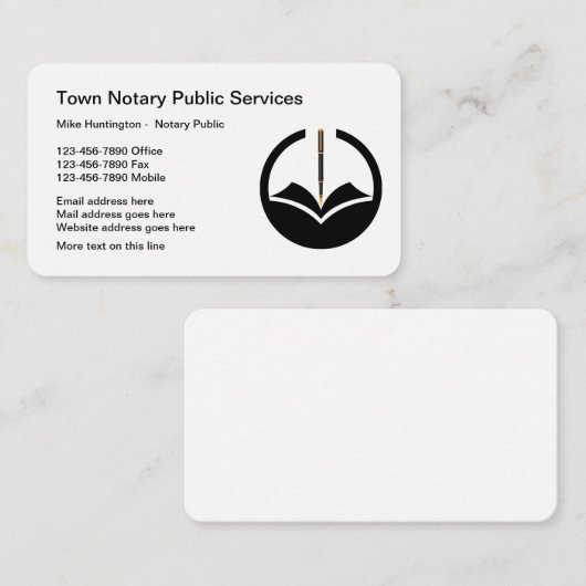 Classy Notional Public Logo Sjabloon Visitekaartje (Voorkant / Achterkant)