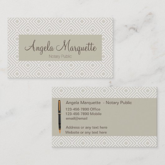 Classy Notional Public Unique Design Visitekaartje (Voorkant / Achterkant)