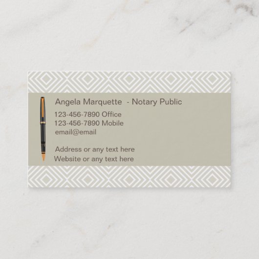 Classy Notional Public Unique Design Visitekaartje (Achterkant)