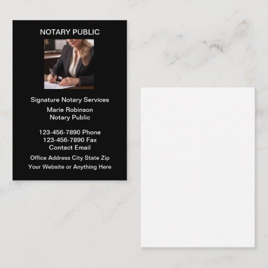 Classy Notional Public Visitekaartjes (Voorkant / Achterkant)