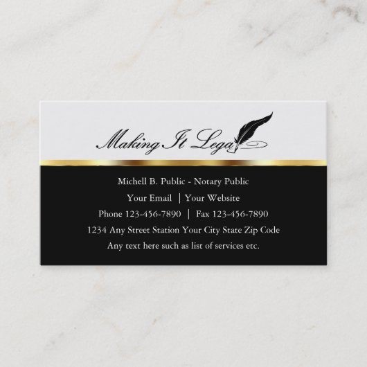 Classy Notional Public Visitekaartjes (Voorkant)