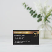 Classy Nurse Practitioner Medische Visitekaartjes (Staand voorkant)