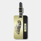 Classy Old car Gold Bagagelabel (Voorkant verticaal)