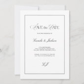Classy Old Money Wedding Save the Date Photo Kaart (Voorkant)