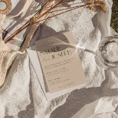 Classy Olive Green Old Money Photo QR Code Wedding Kaart