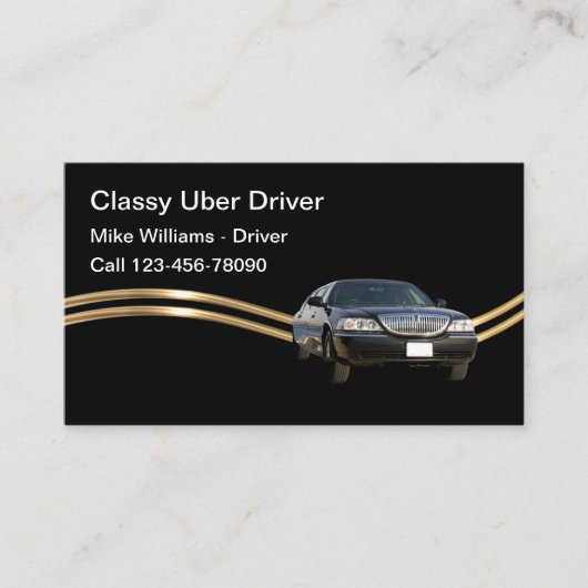 Classy onafhankelijke Uber Ride Driver Nieuw Visitekaartje (Voorkant)
