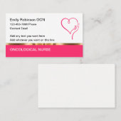 Classy Oncologische Verpleegkundige Elegante Visit Visitekaartje (Voorkant / Achterkant)