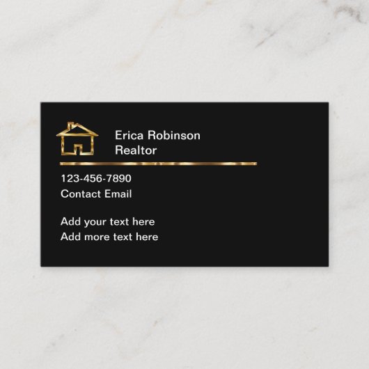 Classy onroerend goed verkoopagent Visitekaartjes (Voorkant)