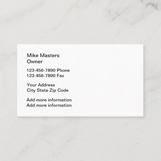 Classy-ontwerp voor de Nautical Supply Service Visitekaartje (Achterkant)