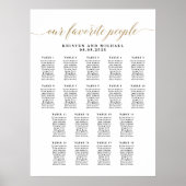 Classy Onze favoriete 18 tafel zitplaatsen kaart Poster (Voorkant)