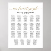 Classy Onze favoriete 19 tafel zitplaatsen kaart Poster (Voorkant)