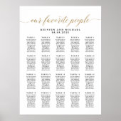 Classy Onze favoriete 20 tafel zitplaatsen kaart Poster (Voorkant)