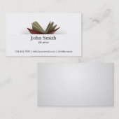 Classy Open Book Librarian Visitekaartje (Voorkant / Achterkant)