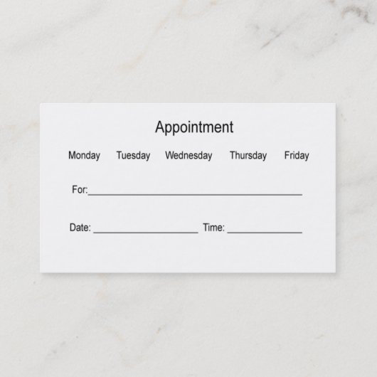 Classy Ophthalmologist Appointment Visitekaartjes (Achterkant)