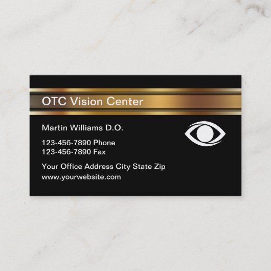 Classy Ophthalmologist Appointment Visitekaartjes (Voorkant)