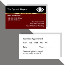Classy Ophthalmologist Appointment Visitekaartjes