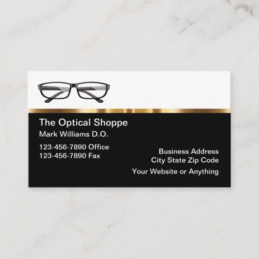 Classy Optical Optician Visitekaartjes (Voorkant)