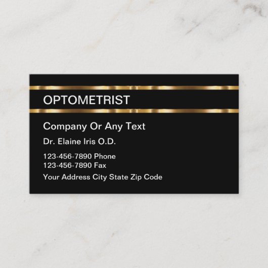Classy Optometrist Appointment Visitekaartjes Afsprakenkaartje (Voorkant)