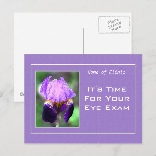 Classy Optometry Eye Exam Appointinder Briefkaart (Voorkant / Achterkant)