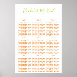 Classy Oranje en Green Poster
