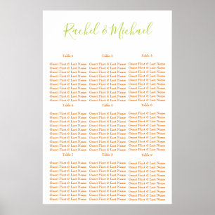 Classy Oranje en Green Poster