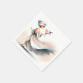 Classy oudere vrouw met partij Drink Servet (Hoek)