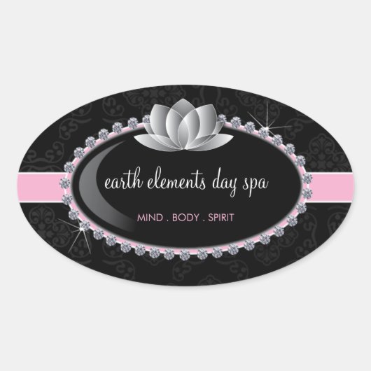 Classy Oval Spa Envelope Seal Ovale Sticker (Voorkant)