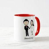 Classy-paar - aangepaste cartoon-mok mok (Voorkant rechts)