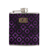 Classy Paars, Black en Gold Heupfles (Voorkant)