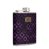 Classy Paars, Black en Gold Heupfles (Rechts)